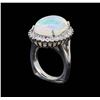 Image 4 : 9.05 ctw Opal and Diamond Ring - 14KT White Gold