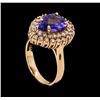Image 4 : 2.75 ctw Tanzanite and Diamond Ring - 14KT Rose Gold