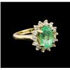 Image 1 : 3.15 ctw Emerald and Diamond Ring  - 14KT Yellow Gold