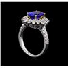 Image 4 : 14KT White and Yellow Gold 2.83 ctw Tanzanite and Diamond Ring