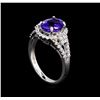 Image 4 : 14KT White Gold 2.56 ctw Tanzanite and Diamond Ring