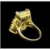 Image 3 : 14KT Yellow Gold 11.26 ctw Aquamarine and Diamond Ring
