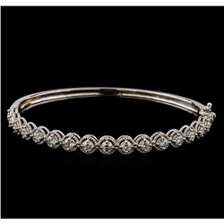 14KT White Gold 2.30 ctw Diamond Bangle Bracelet