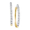 Image 1 : 0.05CT Diamond Fanuk 10KT Earrings Yellow Gold