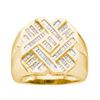 Image 1 : 0.50CT Diamond Mens 14KT Ring Yellow Gold