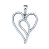Image 1 : 0.20CT Diamond Heart 10KT Pendant White Gold