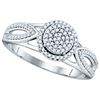 Image 1 : 0.25CT Diamond Micro-Pave 10KT Ring White Gold