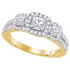 Image 1 : 1.0CT Diamond Bridal 14KT Ring Yellow Gold