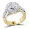 Image 1 : 1CT Diamond Bridal 10KT Ring Yellow Gold