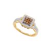 Image 1 : 0.33CT Diamond Micro-Pave 10KT Ring Yellow Gold