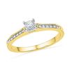 Image 1 : 0.10CT Diamond Anniversary 10KT Ring Yellow Gold