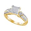 Image 1 : 0.20CT Diamond Micro-Pave 10KT Ring Yellow Gold