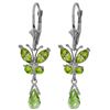 Image 1 : 2.74 ctw Peridot Earrings Jewelry 14KT White Gold