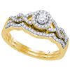 Image 1 : 0.35CT Diamond Bridal 10KT Ring Yellow Gold
