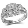 Image 1 : 0.50CT Diamond Bridal 14KT Ring White Gold