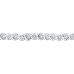 0.50CT Diamond Anniversary 10KT Bracelet White Gold