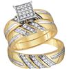Image 1 : 0.33CT Diamond Trio Set 10KT Ring Yellow Gold
