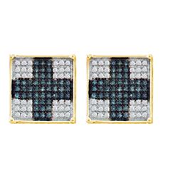 0.25CT Diamond Micro-Pave 10KT Earrings Yellow Gold