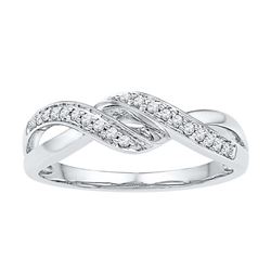 0.12CT Diamond Anniversary 10KT Ring White Gold