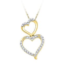 0.02CT Diamond Anniversary 10KT Pendant Yellow Gold