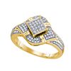 Image 1 : 0.25CT Diamond Micro-Pave 10KT Ring Yellow Gold