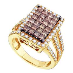 2.50CT Diamond Invisible 14KT Ring Yellow Gold