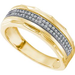 0.20CT Diamond Mens 10KT Ring Yellow Gold