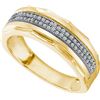 Image 1 : 0.20CT Diamond Mens 10KT Ring Yellow Gold