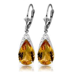 10 ctw Citrine Earrings Jewelry 14KT White Gold