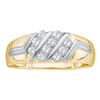 Image 1 : 0.50CT Diamond Mens 10KT Ring Yellow Gold