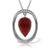 Image 1 : 13.1 ctw Ruby & Diamond Necklace Jewelry 14KT White Gold