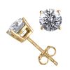 Image 1 : 14K Yellow Gold Jewelry 1.02 ctw Natural Diamond Stud Earrings