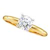 Image 1 : 0.20CT Diamond Solitaire 14KT Ring Yellow Gold