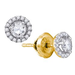 0.50CT Diamond Anniversary 14KT Earrings Yellow Gold