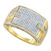 Image 1 : 1.0CT Diamond Mens 10KT Ring Yellow Gold