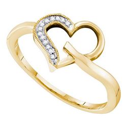 0.05CT Diamond Heart 10KT Ring Yellow Gold