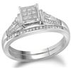 Image 1 : 0.20CT Diamond Bridal 14KT Ring White Gold