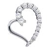 Image 1 : 0.25CT Diamond Heart 14KT Pendant White Gold