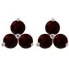 Image 1 : 1.50 ctw Garnet Earrings Jewelry 14KT White Gold