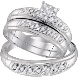 0.33CT Diamond Trio Set 10KT Ring White Gold