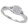 Image 1 : 0.20CT Diamond Micro-Pave 10KT Ring White Gold