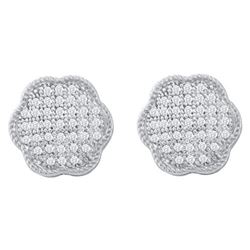 0.20CT Diamond Micro-Pave 10KT Earrings White Gold