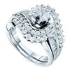 Image 1 : 1CT Diamond Bridal 14KT Ring White Gold