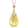 Image 1 : 5.1 ctw Citrine Necklace Jewelry 14KT Rose Gold