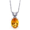Image 1 : 0.85 ctw Citrine Necklace Jewelry 14KT White Gold