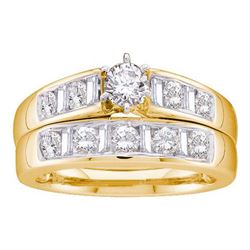 1CT Diamond Bridal 14KT Ring Yellow Gold