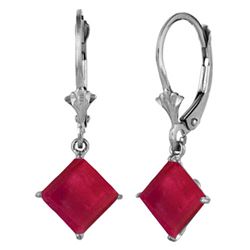 2.9 ctw Ruby Earrings Jewelry 14KT White Gold