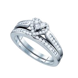 0.50CT Diamond Heart 14KT Ring White Gold