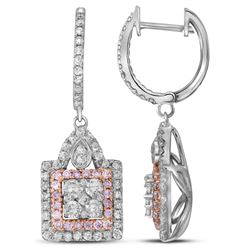 1.35CT Diamond Anniversary 14KT Earrings White Gold