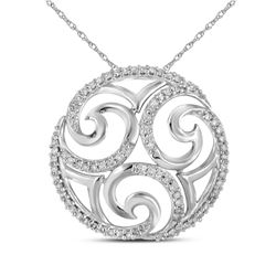 0.20CT Diamond Anniversary 10KT Pendant 2Tone Gold